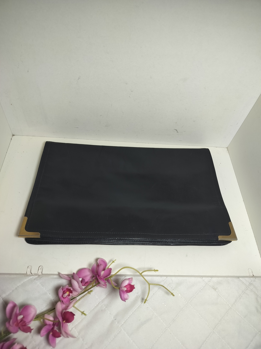 & Other Stories Black Patent Leather Clutch